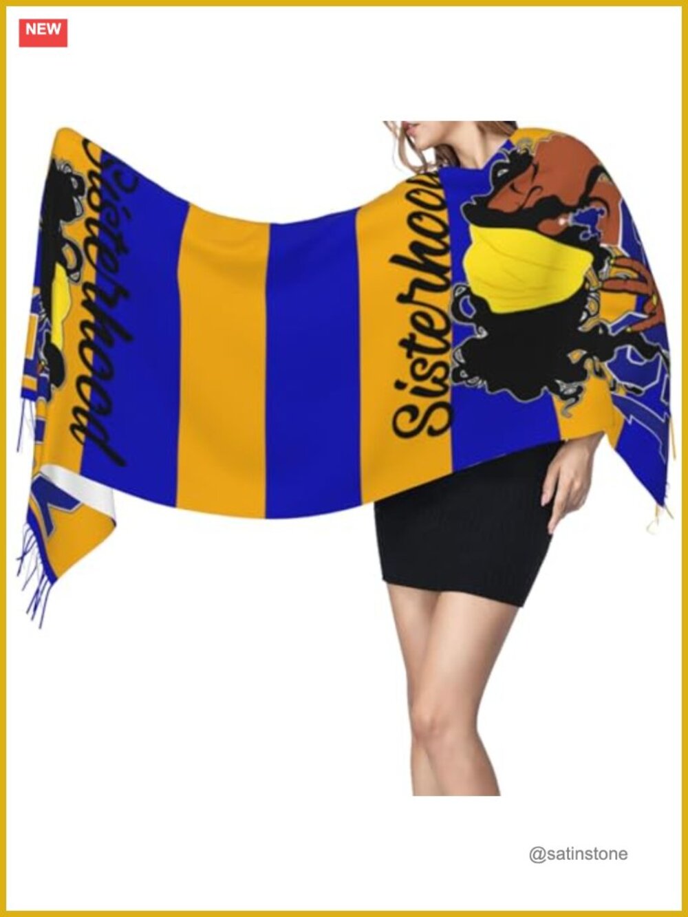 Imitation Cashmere Scarf & Wrap Shawl with Tassel Women's Fringed Winter